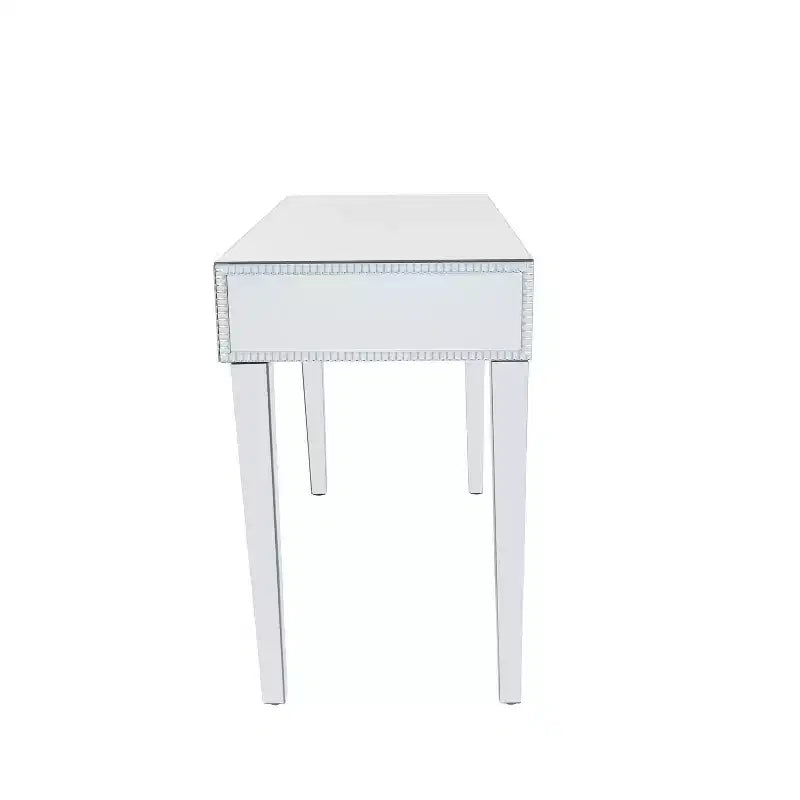 Glam Miroir et Bois Console Table Bureau Argent - Olivia & May