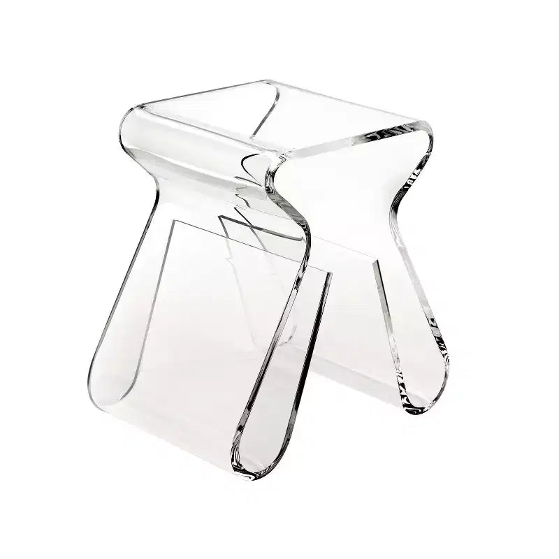 Magino Stool and Magazine Rack Clear - Umbra: Shatter-Proof Acrylic, No Assembly Required