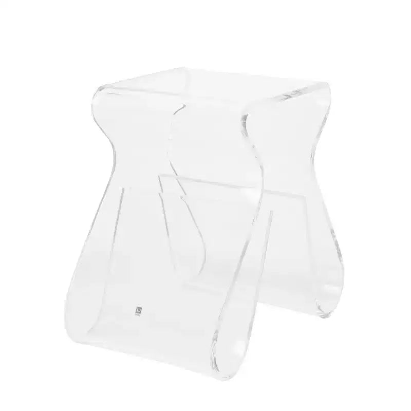 Tabouret et porte-revues Magino Transparent - Umbra : Acrylique incassable, aucun assemblage requis
