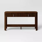 Table console cannelée en bois Laguna Nigel 60 po marron - Threshold™ conçue avec Studio McGee
