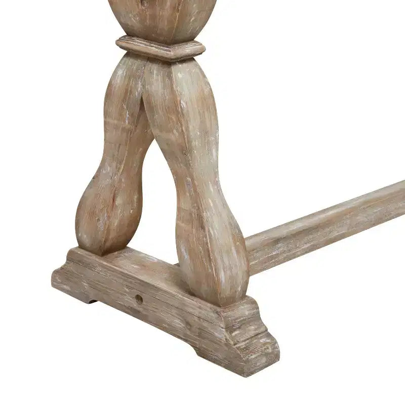 Olivia & May Table console en bois patiné de style ferme, marron : Table rustique pour entrée ou vestibule, aucun assemblage requis