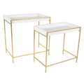 Set of 2 Contemporary Metal Console Tables Gold - Olivia & May