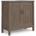 Rowan Low Storage Cabinet Smoky Brown - Wyndenhall: Contemporary Accent, Fixed Shelves, Pine & Plywood