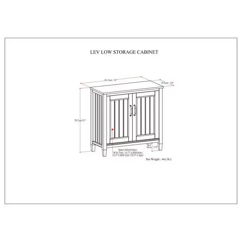 Meuble de rangement bas Rowan brun fumé - Wyndenhall : accent contemporain, étagères fixes, pin et contreplaqué