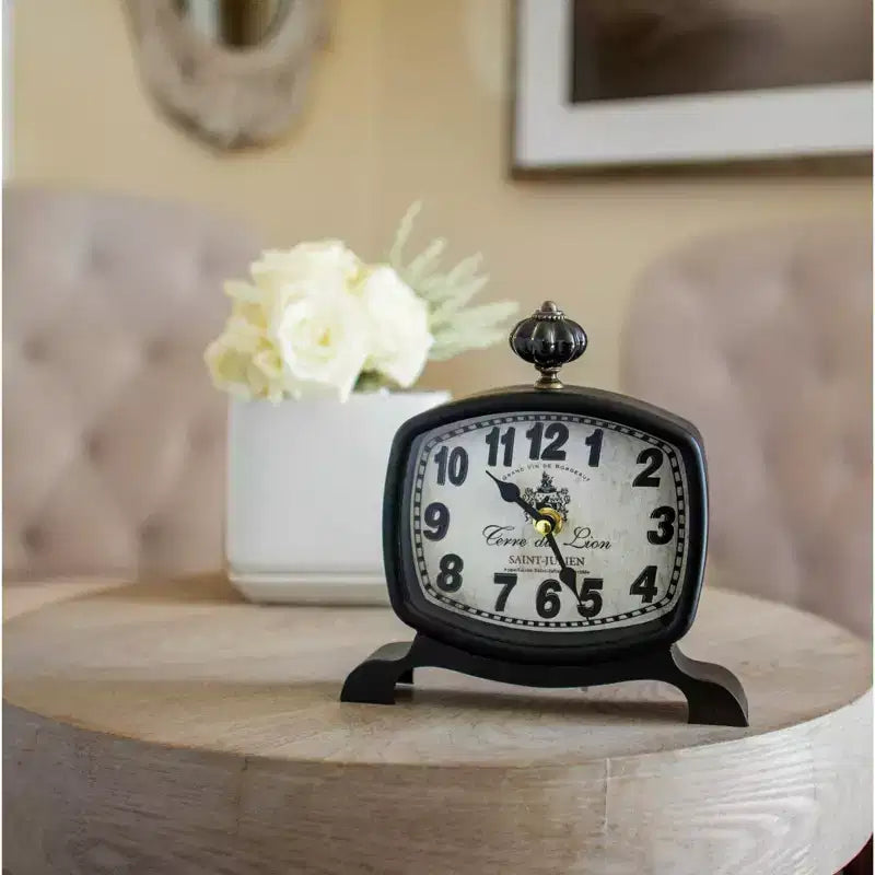 Table d'appoint moderne Olivia & May marron : plateau rond en bois, aucun assemblage requis, cadre en MDF