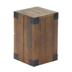 Lot de 5 tables piédestal rustiques en bois marron - Olivia & May : meubles d'appoint d'intérieur, aucun assemblage requis