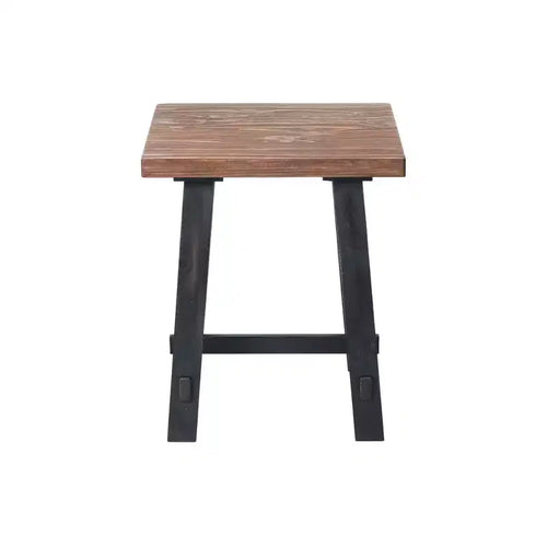 21" Odin Solid Wood Side Table Black - Alaterre Furniture: Mid-Century Modern, Pine Frame
