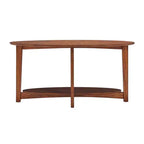 Console/Table multimédia en bois d'inspiration milieu de siècle Monterey – Châtaignier – Alaterre