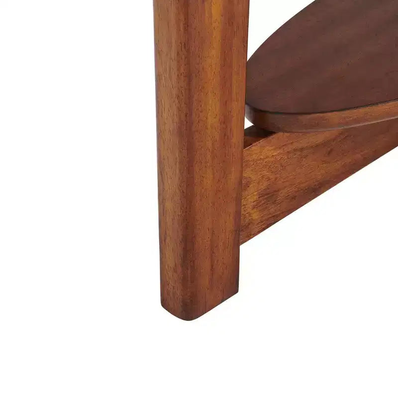 Console/Table multimédia en bois d'inspiration milieu de siècle Monterey – Châtaignier – Alaterre