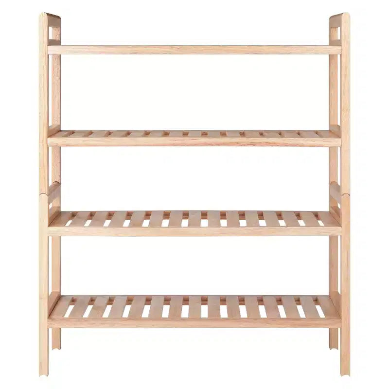 Lot de 2 étagères à chaussures empilables Mercury naturelles – Winsome : Rangement en bois dur pour placard et entrée