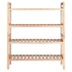 Lot de 2 étagères à chaussures empilables Mercury naturelles – Winsome : Rangement en bois dur pour placard et entrée