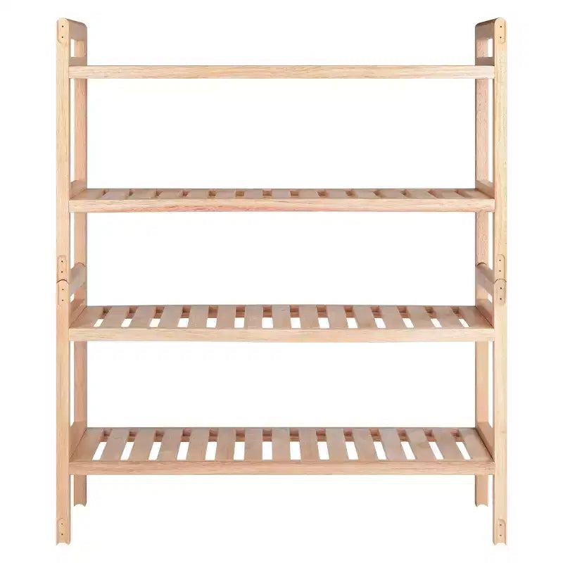 Lot de 2 étagères à chaussures empilables Mercury naturelles – Winsome : Rangement en bois dur pour placard et entrée