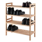 Lot de 2 étagères à chaussures empilables Mercury naturelles – Winsome : Rangement en bois dur pour placard et entrée