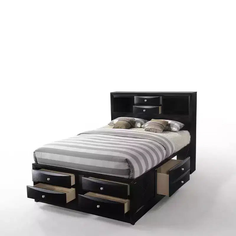 Lit double Acme Furniture 86 po Ireland noir
