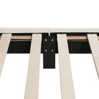 Lit plateforme standard rembourré en bouclé moderne Queen Heartwild 24/7 Shop At Home, blanc