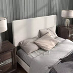 Lit plateforme standard rembourré en bouclé moderne Queen Heartwild 24/7 Shop At Home, blanc