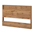 Tête de lit Musano de South Shore, grand lit, chêne nordique : tablette de rangement moderne, garantie de 5 ans, fabriquée en panneaux de particules