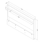 Tête de lit Musano de South Shore, grand lit, chêne nordique : tablette de rangement moderne, garantie de 5 ans, fabriquée en panneaux de particules