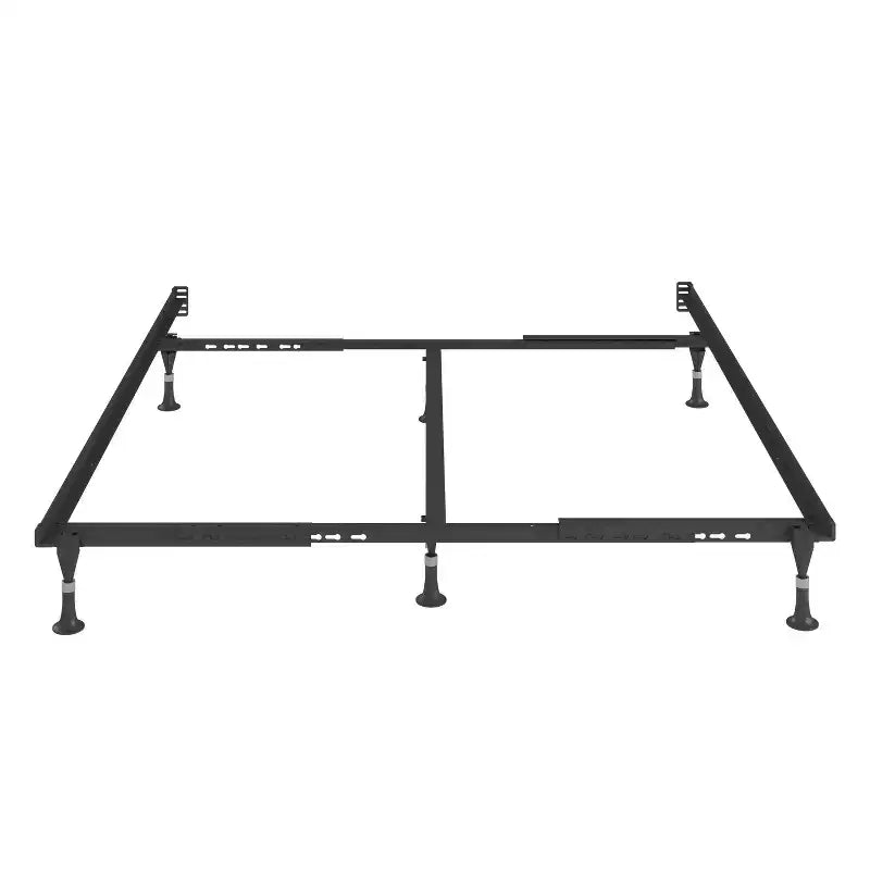 Hollywood Bed Frame Atlas Lock Sommier métallique avec cadre de lit à taille universelle Noir
