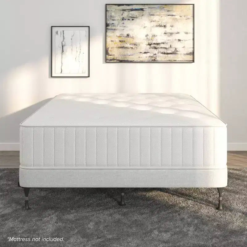 Hollywood Bed Frame Atlas Lock Sommier métallique avec cadre de lit à taille universelle Noir