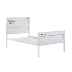 Cargo 79" Twin Bed White - Acme Furniture: Contemporary Metal Frame, No Box Spring Needed