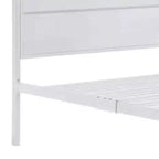 Lit jumeau Cargo 79 po, blanc - Meubles Acme : Cadre en métal contemporain, pas besoin de sommier tapissier