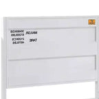 Lit jumeau Cargo 79 po, blanc - Meubles Acme : Cadre en métal contemporain, pas besoin de sommier tapissier
