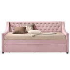 Lit Lianna en velours rose Acme Furniture pour lits jumeaux/doubles