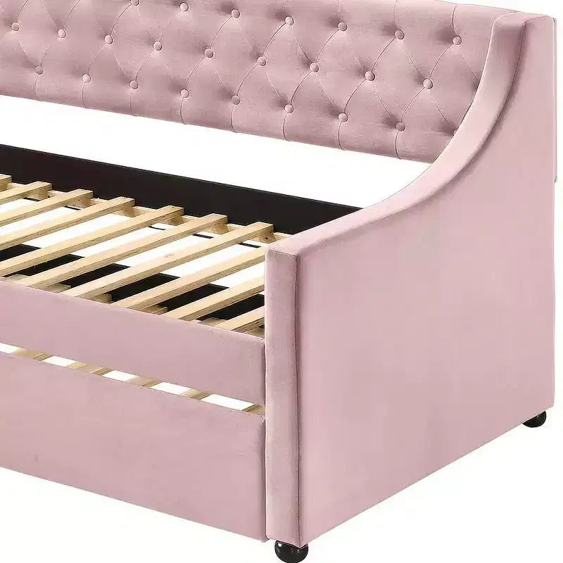 Lit Lianna en velours rose Acme Furniture pour lits jumeaux/doubles