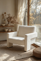 Boucle Upholstery Accent Chair