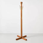 Wood and Metal Coat Rack Brass Finish - Hearth & Hand™ with Magnolia