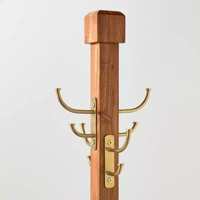 Porte-manteau en bois et métal finition laiton - Hearth & Hand™ avec Magnolia