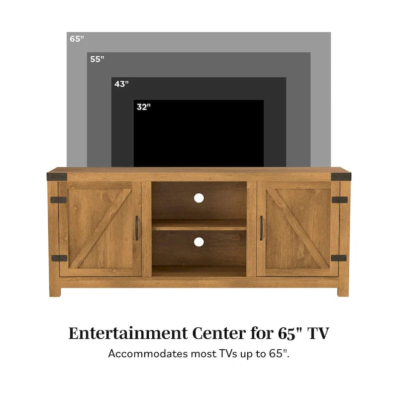 Middlebrook Firebranch 58-inch Barn Door TV Stand
