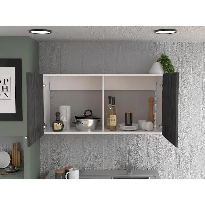 TUHOME Napoles Double Door Wall-Mounted Storage Cabinet - N/A