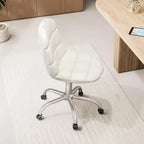 Javlergo Armless Home Office Chair, Height Adjustable Computer Desk Chair with Wheels