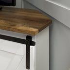 Middlebrook 52-inch Sliding Barn Door Corner TV Stand