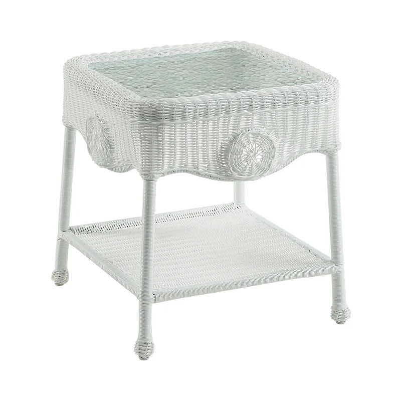 Riviera 18-inch Resin Wicker Side Table
