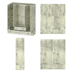 Wardrobe Armoire Closet 59W Large Freestanding Wardrobe Cabinet White