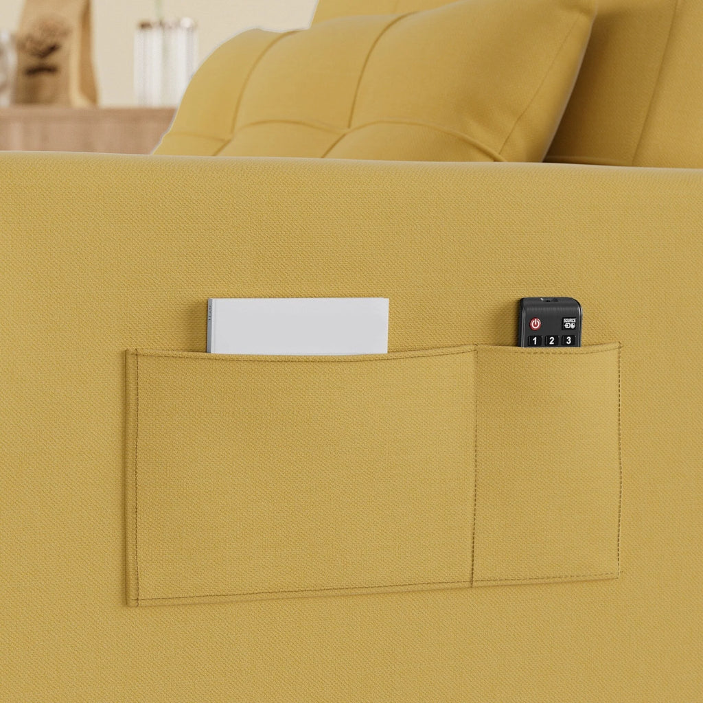 3-in-1 Adjustable Sleeper Sofa Bed, Pull Out Chair Sofa, Convertible Folding Bed for Living Room