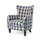 Modern Retro 30.25 High Back Upholstered Arm Chair with Wood Legs for Living Room