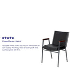 Heavy Duty Stack Chair with Arms - 21D x 21W x 31H
