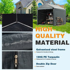 Outdoor Storage Shed and Carport Canopy: Portable Shelter for Bikes, Motorcycles, and Garden Storage