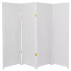 Paravent en fibres tressées de 1,20 m de haut (4 panneaux) - Oriental Furniture