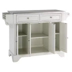 LaFayette Stainless Steel Top Full Size Kitchen Island - Crosley