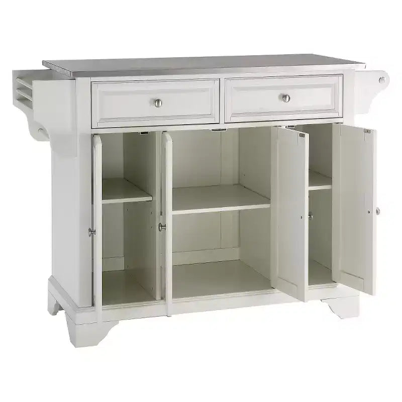 LaFayette Stainless Steel Top Full Size Kitchen Island - Crosley
