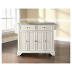 LaFayette Stainless Steel Top Full Size Kitchen Island - Crosley