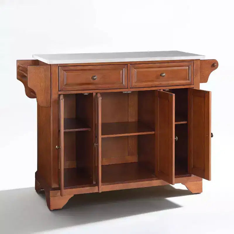 LaFayette Stainless Steel Top Full Size Kitchen Island - Crosley