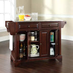 LaFayette Stainless Steel Top Full Size Kitchen Island - Crosley