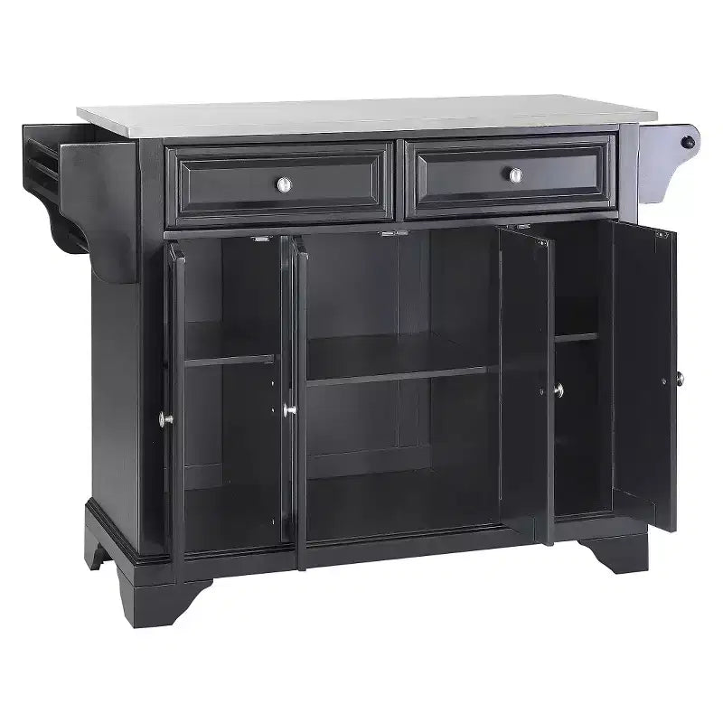 LaFayette Stainless Steel Top Full Size Kitchen Island - Crosley