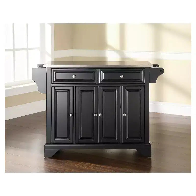 LaFayette Stainless Steel Top Full Size Kitchen Island - Crosley